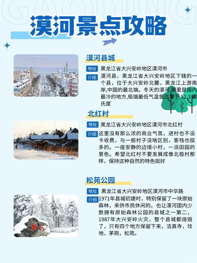 三日游攻略路线天费用大概是多少pg电子模拟器免费版去漠河旅游(图2)